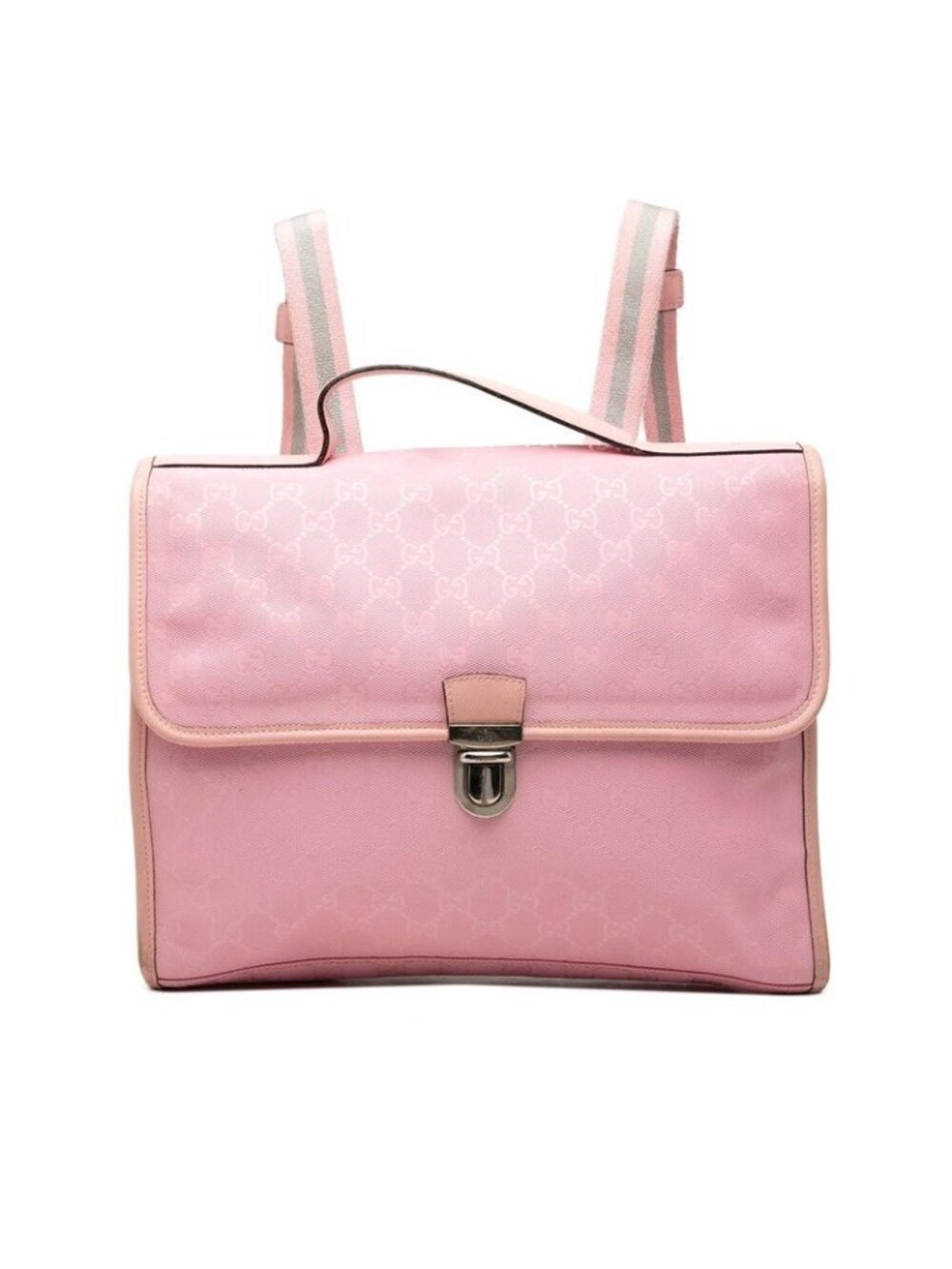 Gucci GG Supreme Backpack Pink Leather